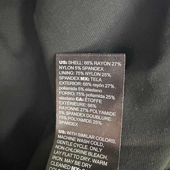 WHBM Aura Collection Black Sheath Sculpt Fitted Cocktail Career Dress Sz 2 - Picture 12 of 12